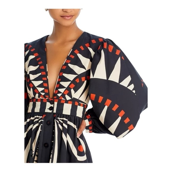 Farm Rio Coconut Grove V-neck Printed Maxi Dress XS - Picture 2 of 10